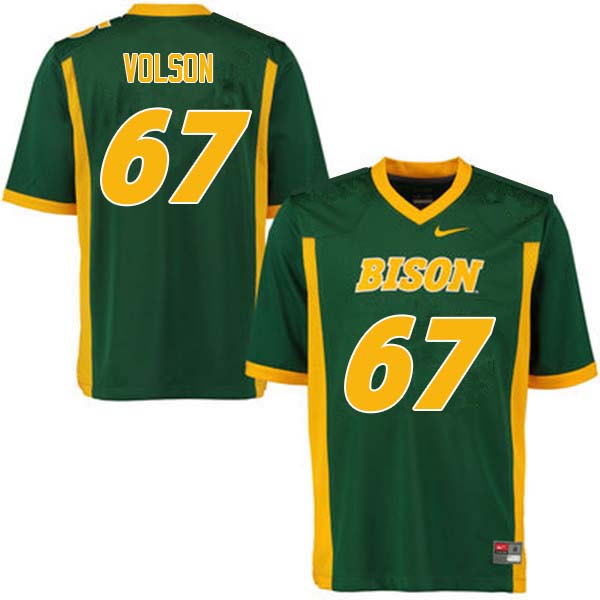 Men #67 Cordell Volson North Dakota State Bison College Football Jerseys Sale-Green - Click Image to Close